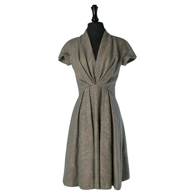 Dior — Draped Day Dress By Christian Dior — Clothing — resale