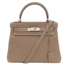 Hermès — Hermes Kelly 28, Internal Stitching, Etoupe, SilverHardware L... — Handbag — resale