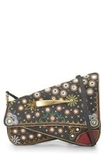 Dior — Christian Dior Embroidered Montaigne Chris 1947 Saddle — Handbag — resale