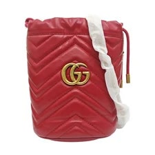 Gucci — Gucci GG Marmont Logo Quilted Drawstring Bucket - Very Good #1X8MU83 — Handbag — resale
