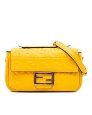 Fendi — Preloved Fendi With Embossed Pattern and Strap — Handbag — resale