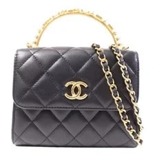 Chanel — Chanel CC GHW Flap With Top Handle — Handbag — resale