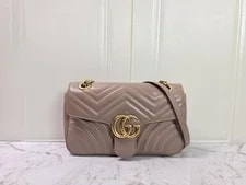 Gucci — Authentic Gucci GG Marmont Medium Chevron Hardware — Handbag — resale