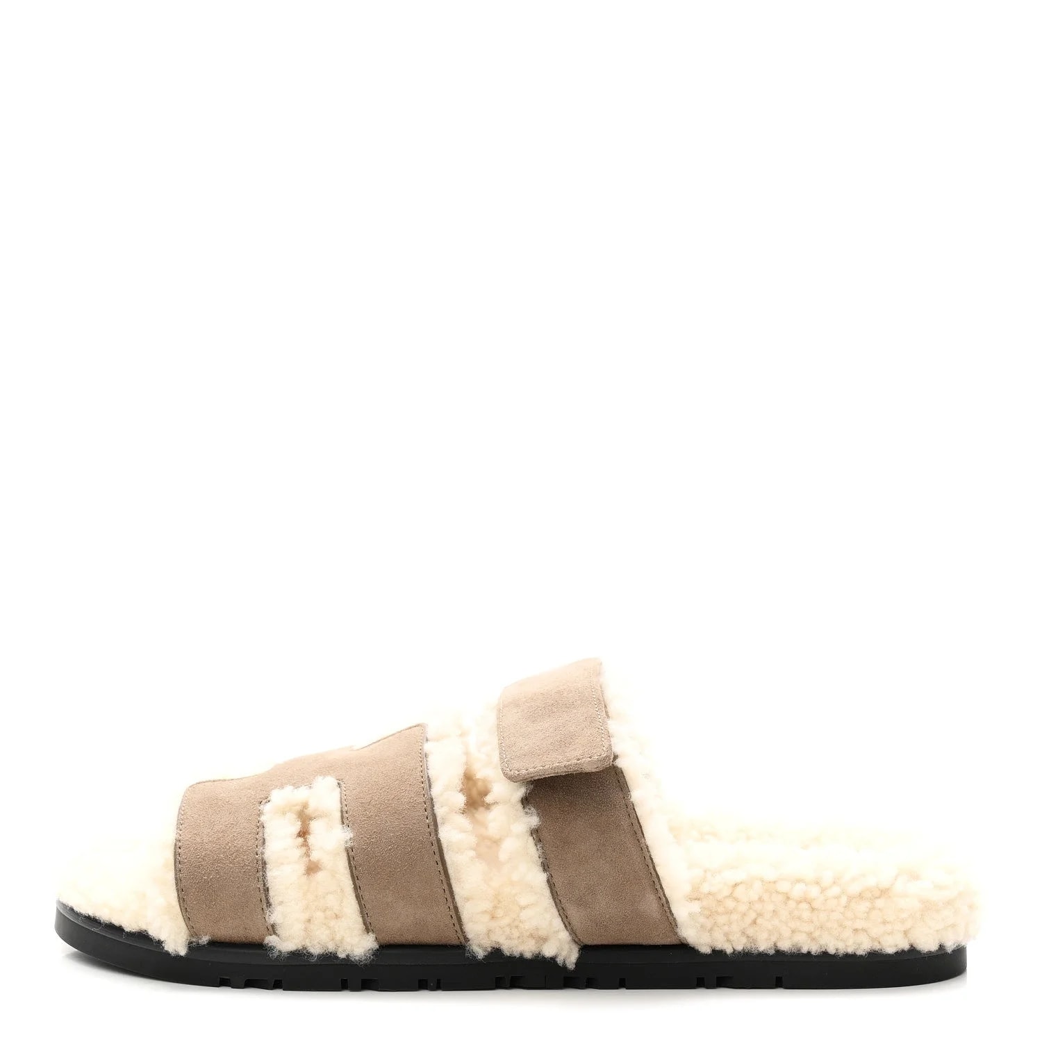 Hermès — Woolskin Chypre 38.5 Etoupe — Designer Shoe — resale