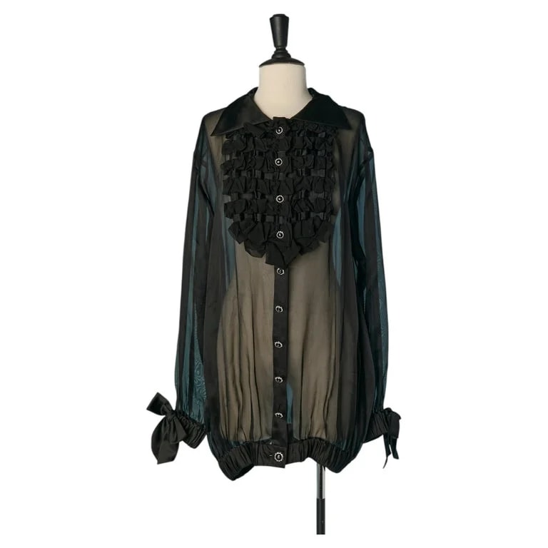 Chanel — Long Shirt With - Jabot and Bow Chanel — Clothing — resale