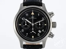 IWC — *Very * IWC Pilot’s Chronograph Black Dial SS Mecha-Quartz IW374101 — Watch — resale