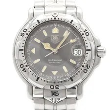 Tag Heuer — TAG Heuer 6000 Series Professional WH1112 K1 Date 200m Water Resistant Gray SS — Watch — resale