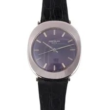 Patek Philippe — Patek Philippe "Jumbo UFO" Automatic Steel Purple 35mm Dial Leather Strap — Watch — resale