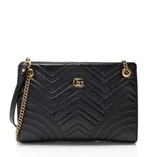 Gucci — Gucci Matelasse GG Marmont Medium Slim Open — Handbag — resale