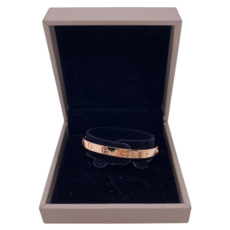 Cartier — Cartier Love Bracelet 18K Rose Gold Size 16 Classic Mode — Jewelry — resale