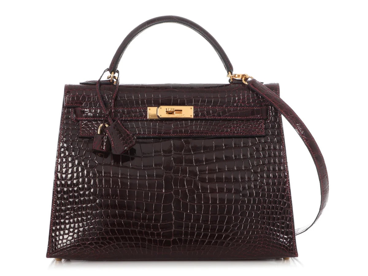 Hermès — Hermès Shiny Porosus Kelly 32 — Handbag — resale