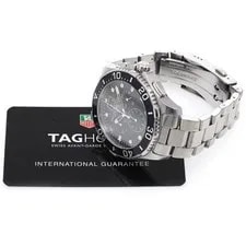 TAG Heuer — TAG Heuer Aquaracer CAN1012 44mm SS Black Dial Quartz Chronograph Date #C511 — Watch — resale