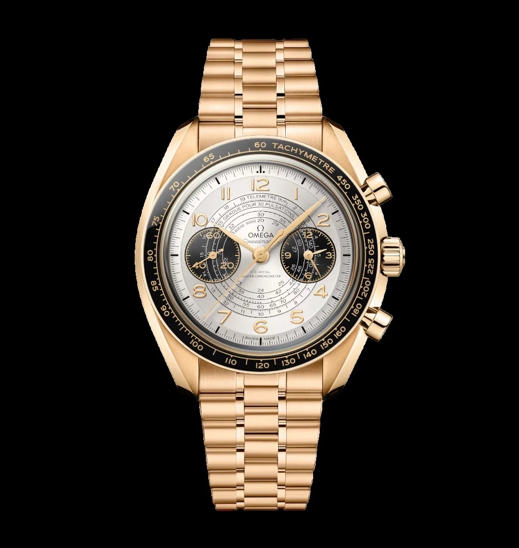 Worldofluxuryus — Omega Speedmaster Two Counters Chronograph 18K Moonshine™ Gold — Watch — resale