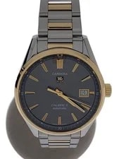 Carrera — TagHeuer Carrera Caliber 5ATSS Rg39mm Analog Stainless GRY SLV — Watch — resale