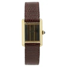 Must de Cartier — Must de Cartier Tank Multi Color Trinity Dial Vermeil Case 20.5mm X 28mm Manual — Watch — resale