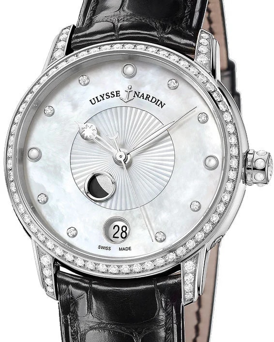 Worldofluxuryus — Ulysse Nardin Classico Luna Stainless Steel & Diamonds Lady's — Watch — resale