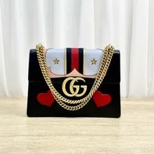 Gucci — Gucci Web Heart GG Marmont Chain — Handbag — resale