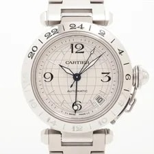 Cartier — Cartier Pasha C W31029M7 SS AT Silver-Face 4 Extra Links — Watch — resale