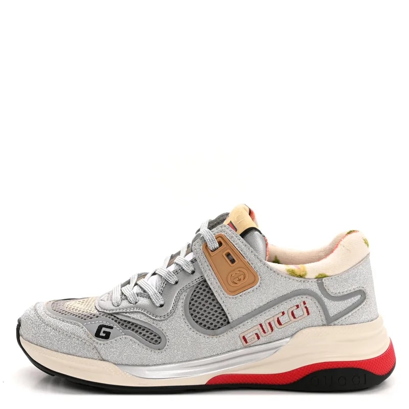 Gucci — Metallic Glitter Ultrapace Sneakers 36 Light Mystic — Sneaker — resale