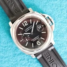 Panerai — Panerai Luminor Marina Automatic PAM 00104 44MM Black Dial Steel Serviced — Watch — resale