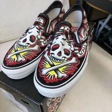 Vans — Vans Classic Slip-On Skully Tat WTX High Risk VN-0EYEAZY Us10 — Sneaker — resale