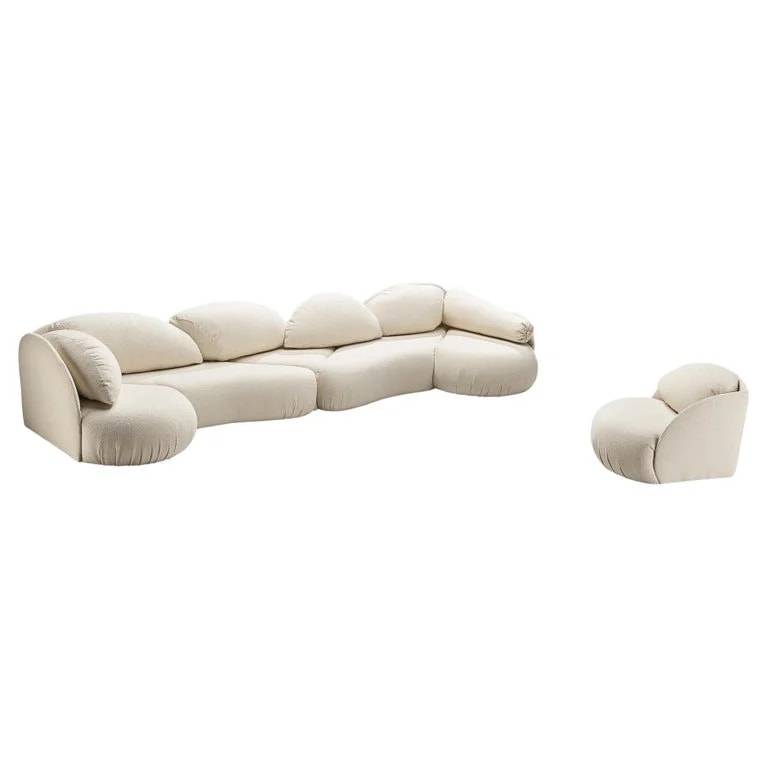 Hans Hopfer, Roche Bobois — Hans Hopfer for Roche Bobois Croissant With Lounge Fabric — Furniture — resale