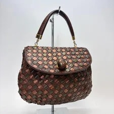 Bottega Veneta — Bottega Veneta Metallic Turnlock Authenti — Handbag — resale