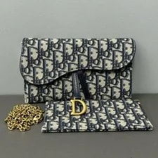 Dior — Dior Saddle Series Monogram Chain Strap - Excellent #6GFXQJ — Handbag — resale