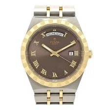 Tudor — Tudor Royal Day-Date 28603 Yellow Gold Stainless Steel 41mm Brown Dial #TSW1100 — Watch — resale