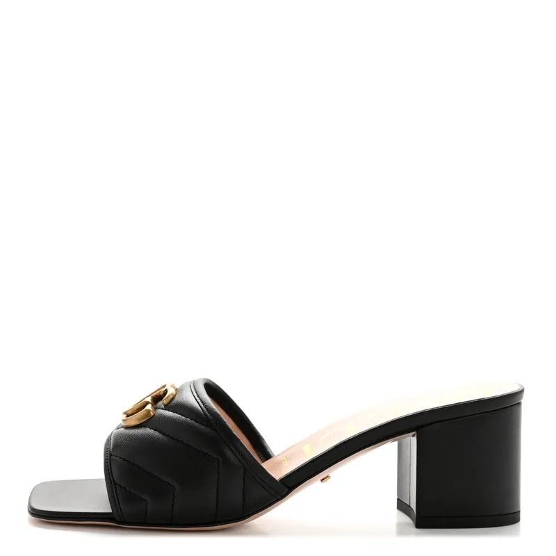 Gucci — Matelasse GG Marmont 55mm Slide 39 — Designer Shoe — resale