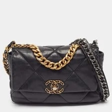Chanel — Chanel 19 Flap Small Quilted Flap — Handbag — resale