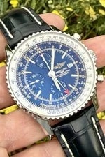 Breitling — Breitling Navitimer World GMT 46mm Stainless Steel Chronograph A24322 Only — Watch — resale