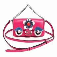 Fendi — Fendi Micro Monster Chain Crossbody Fuxia From Japan — Handbag — resale