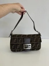 Fendi — Auth VTG Fendi Monogram Baguette — Handbag — resale