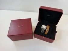 Cartier — Cartier 4075 Santos Stainless Steel Silver Dial Automatic Movement — Watch — resale