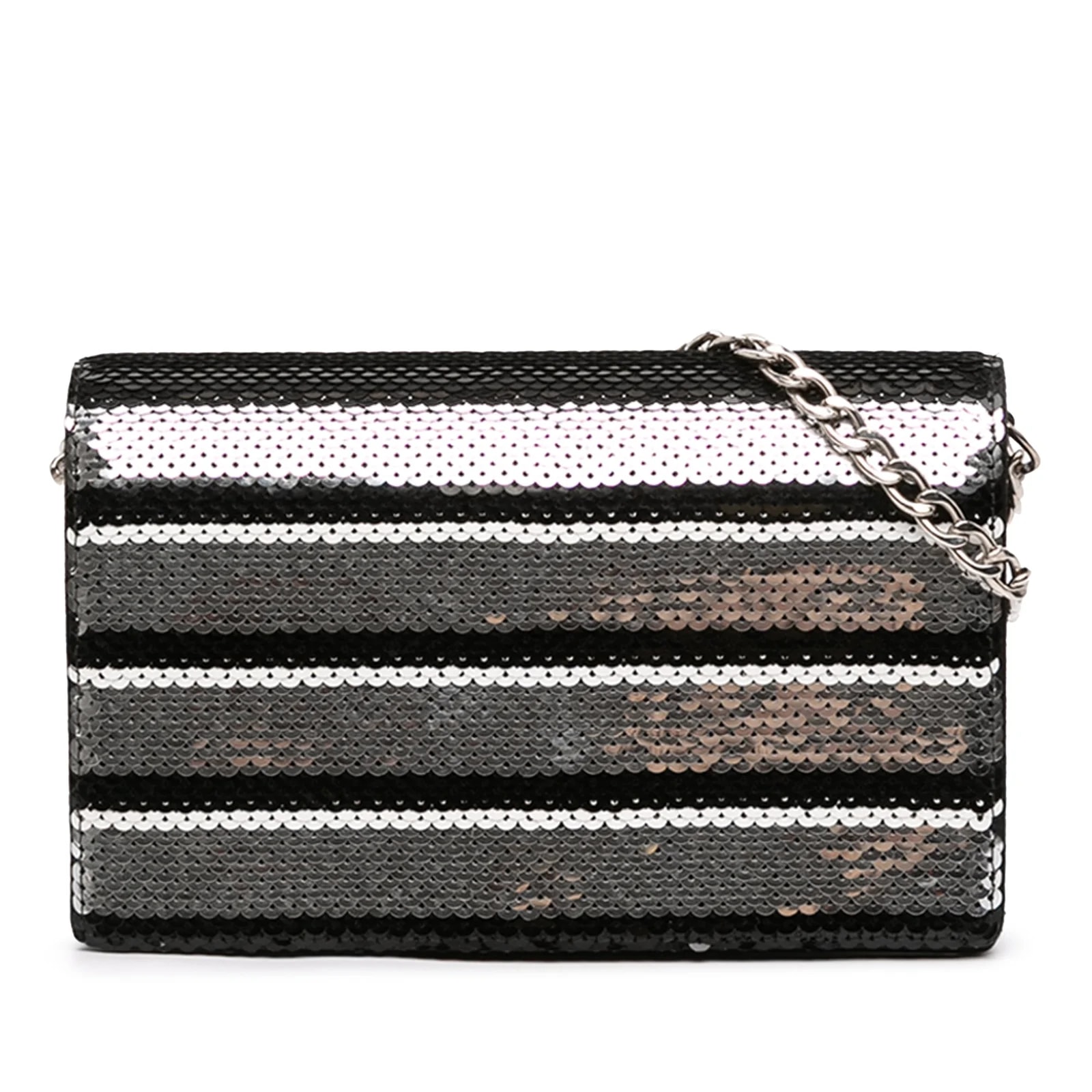Prada — Sequin Embellished Baia Chain Flap — Handbag — resale