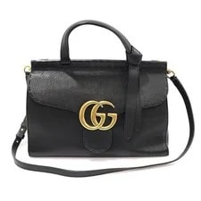 Gucci — Gucci -Tone GG Marmont Small Top Handle 2WAY 421890 135426154 — Handbag — resale