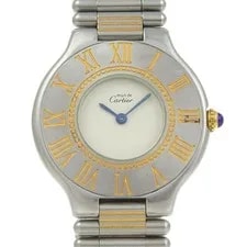 Cartier — Cartier Must21 Watches IvoryDial Stainless Steel Quartz Analog Display — Watch — resale