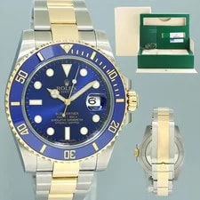 Rolex — 2018 Papers Rolex 116613LB Submariner Blue Ceramic Two Tone Yellow Gold — Watch — resale