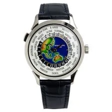 Patek Philippe — Patek Philippe World Time 18kt White Gold Grand Feu Cloisonne Enamel Dial 523... — Watch — resale