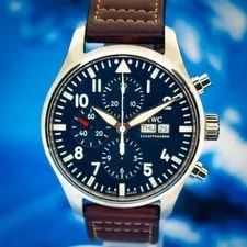 IWC — 2021 IWC Pilot le Petit Prince Chronograph 43mm IW377714 Box & Papers Blue Dial — Watch — resale