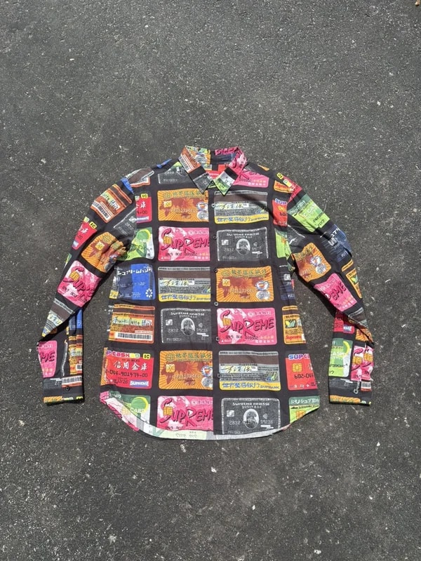 Supreme — Supreme SS22 Credit Card Long Sleeve Button Up — Handbag — resale