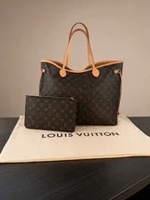Louis Vuitton — Authentic Louis Vuitton Neverfull With Wallet — Handbag — resale