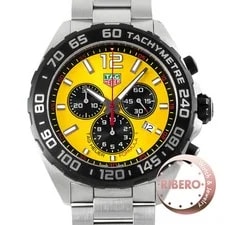 Tag Heuer — TAG Heuer Formula 1 Chronograph CAZ101AM BA0842 Yellow Dial Stainless Steel — Watch — resale