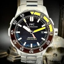 IWC — IWC Aquatimer 44mm Automatic 2000 IW356808 Bracelet & OEM Rubber Strap Box Card — Watch — resale