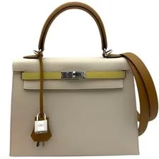 Hermès — Hermes Kelly 25 Tricolore Dust Strap #OK094 — Handbag — resale