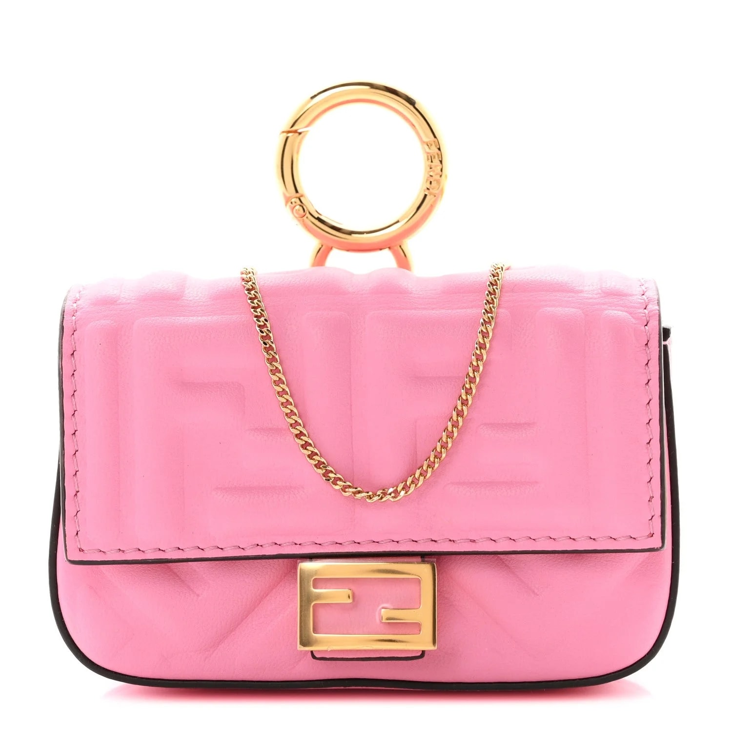 Fendi — Matisse Embossed Nano Baguette Charm Lollypop — Handbag — resale