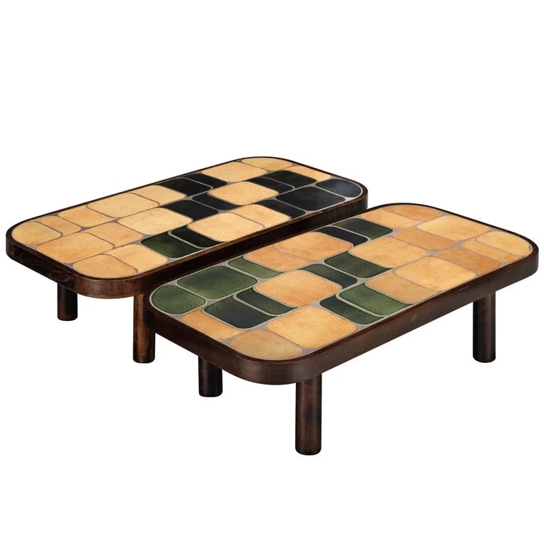 Roger Capron — Roger Capron ‘Sou-Chong’ Coffee in Ceramic and Wood — Furniture — resale