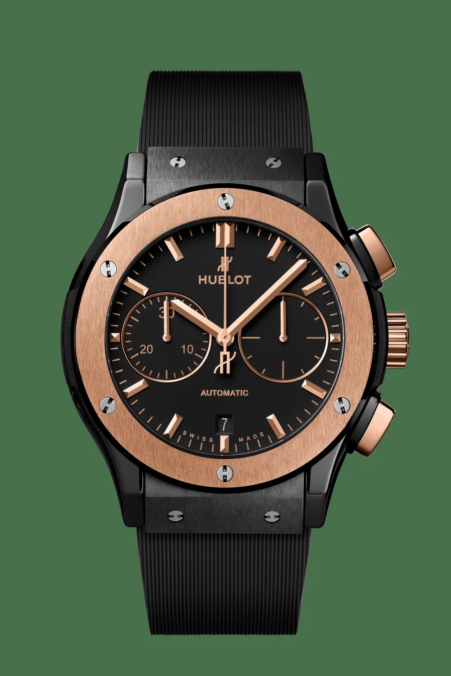Worldofluxuryus — Hublot Classic Fusion Chronograph 18k King Gold & Ceramic — Watch — resale