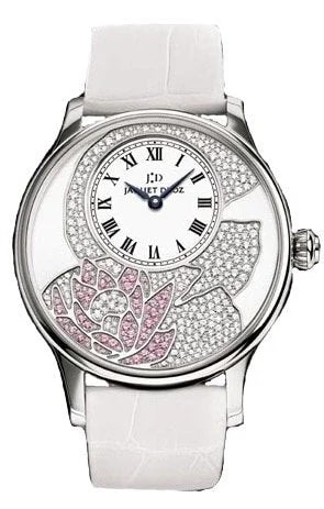 Worldofluxuryus — Jaquet Droz la Fleur du Temps 18k White Gold — Watch — resale